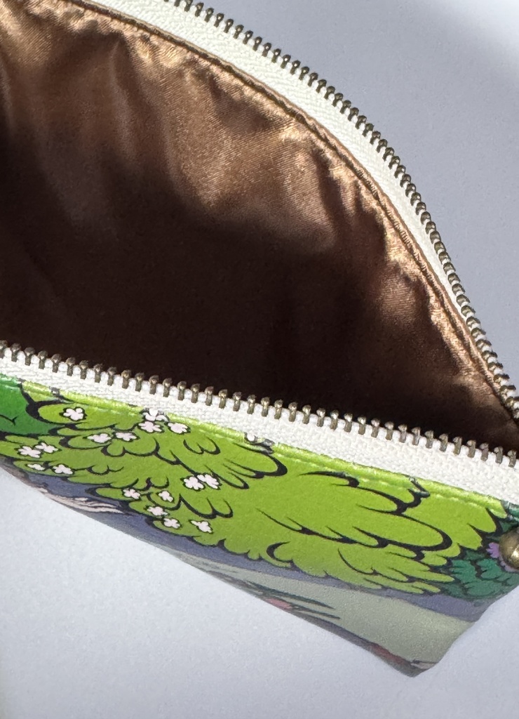 名画ごっこ「オフィーリア」合皮平ポーチ