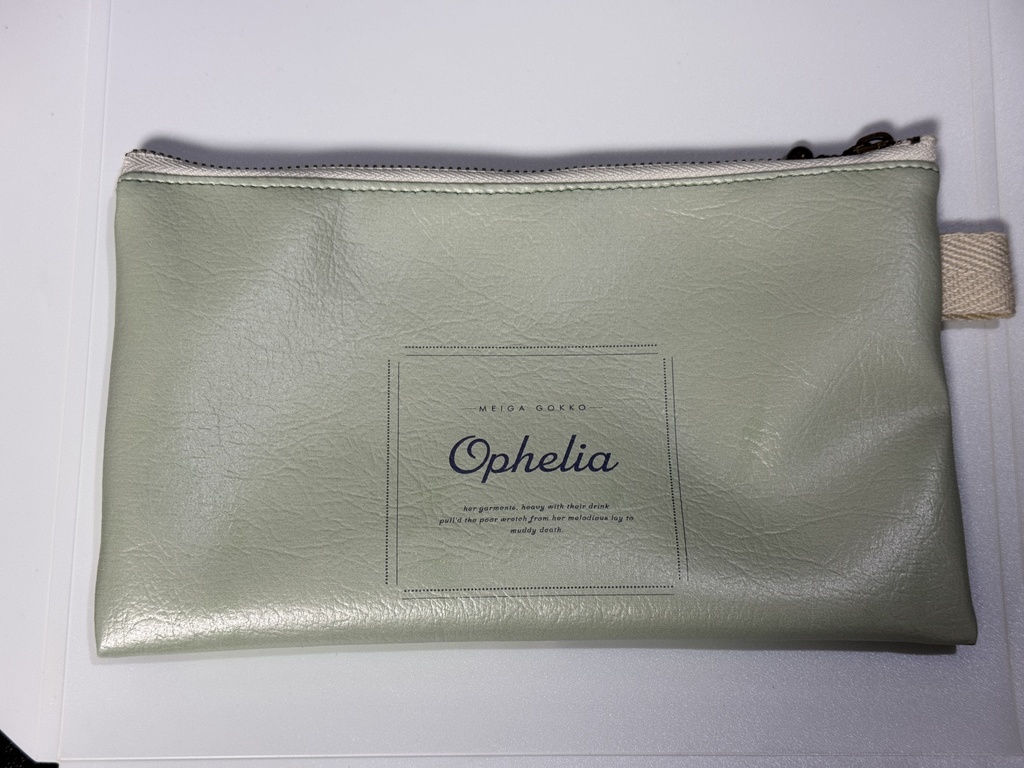 名画ごっこ「オフィーリア」合皮平ポーチ