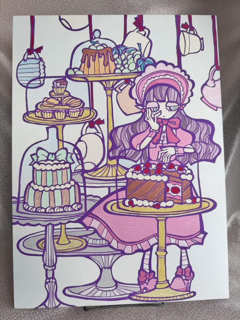 【原画】ケーキスタンド
