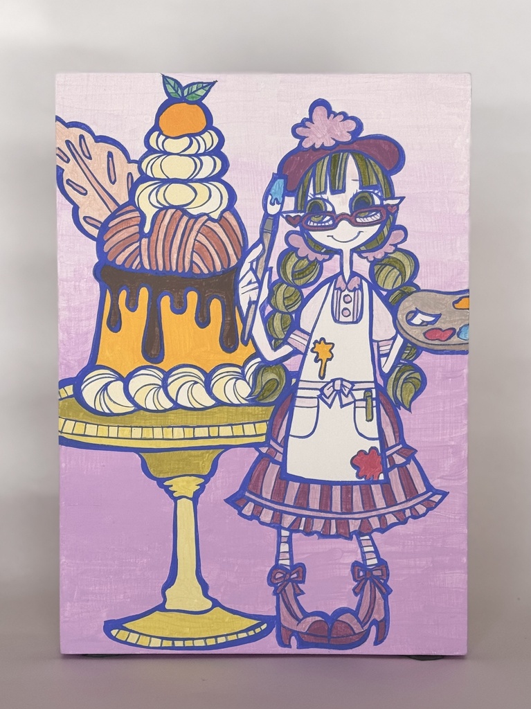 【原画】パフェ・ガール(マロン)