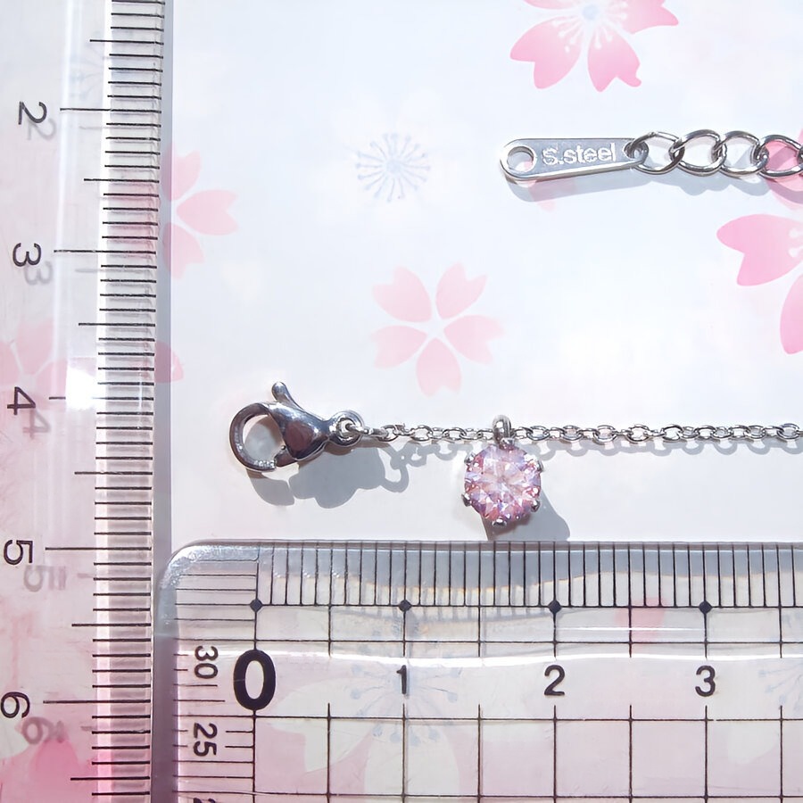 極上の輝き💕桜色 モアサナイト 対アレルギー サージカルステンレス 一粒 ネックレス