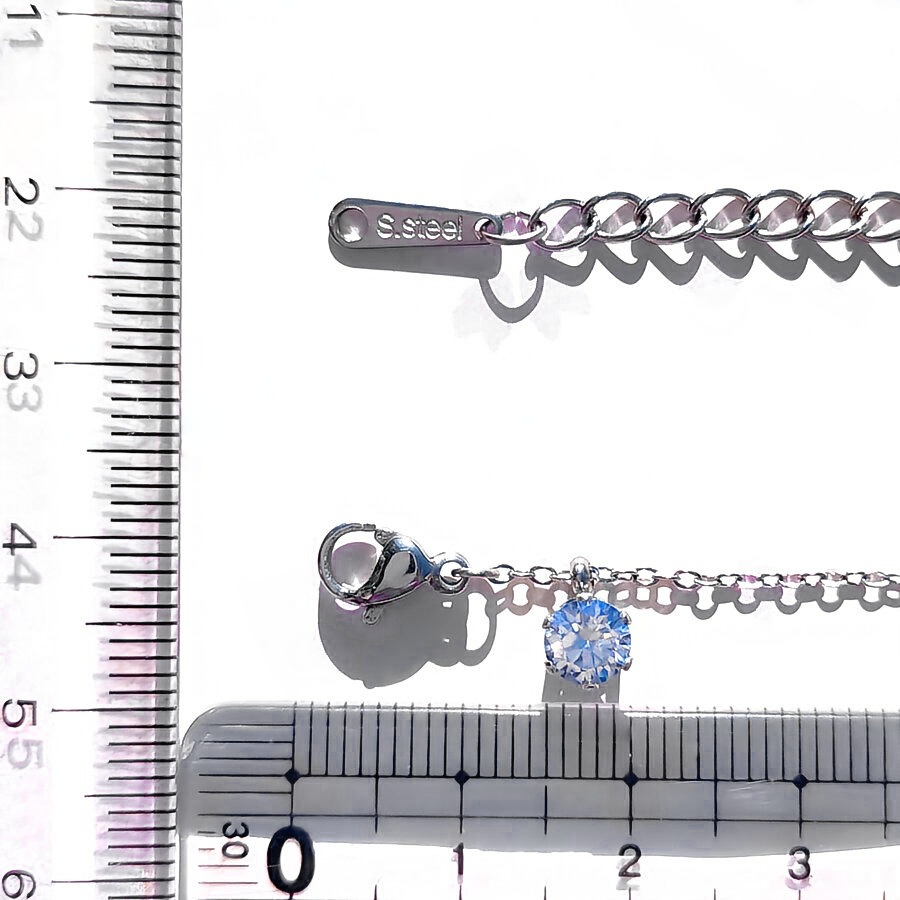 レアカラー 極上の輝き アイスブルー モアサナイト 対アレルギー サージカルステンレス 一粒 ネックレス