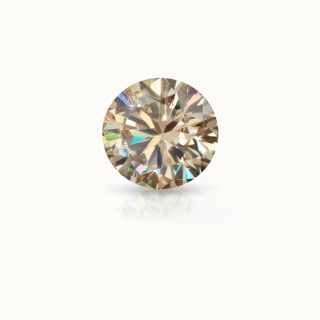 美麗 対アレルギー サージカルステンレス シャンパンゴールド モアサナイト 一粒ネックレス