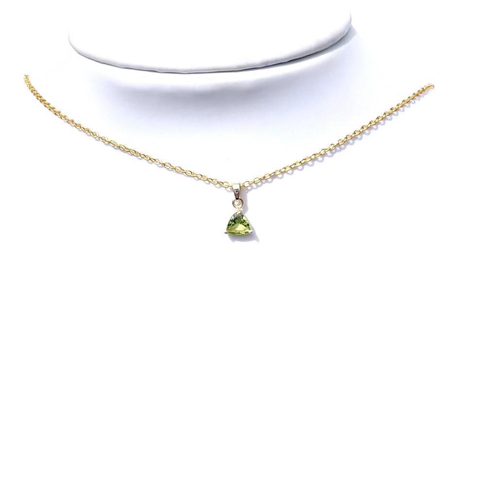 天然石 AAA ペリドット 一粒ネックレス