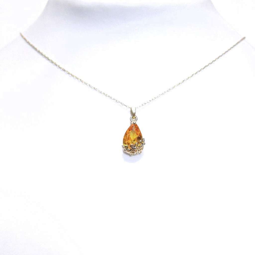 CZ花雫超極細ネックレス #1