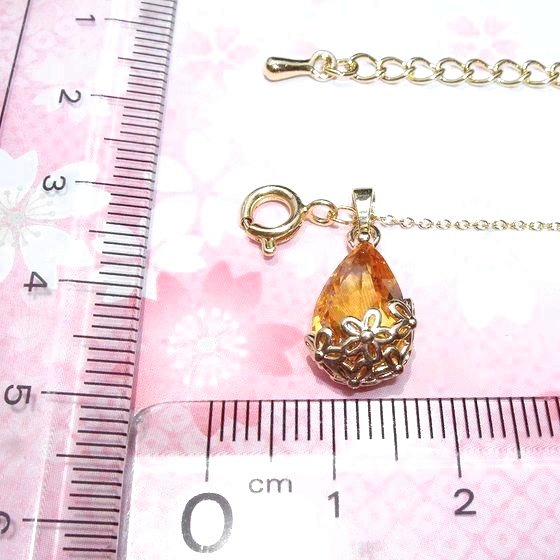 CZ花雫超極細ネックレス #1