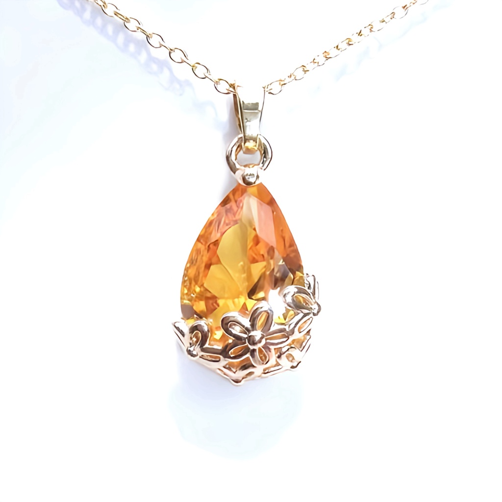 CZ花雫超極細ネックレス #1