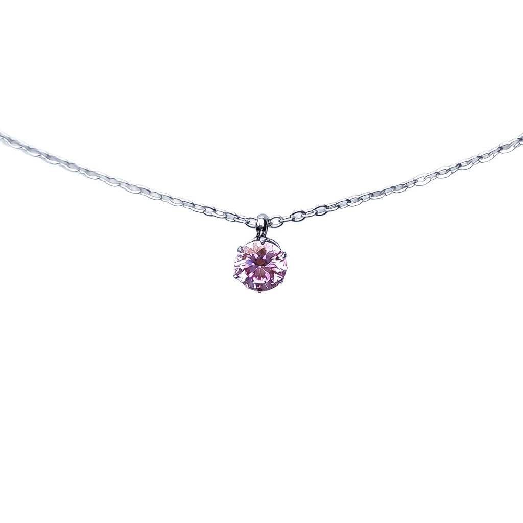 輝き抜群 対アレルギー サージカルステンレス ピンク モアサナイト