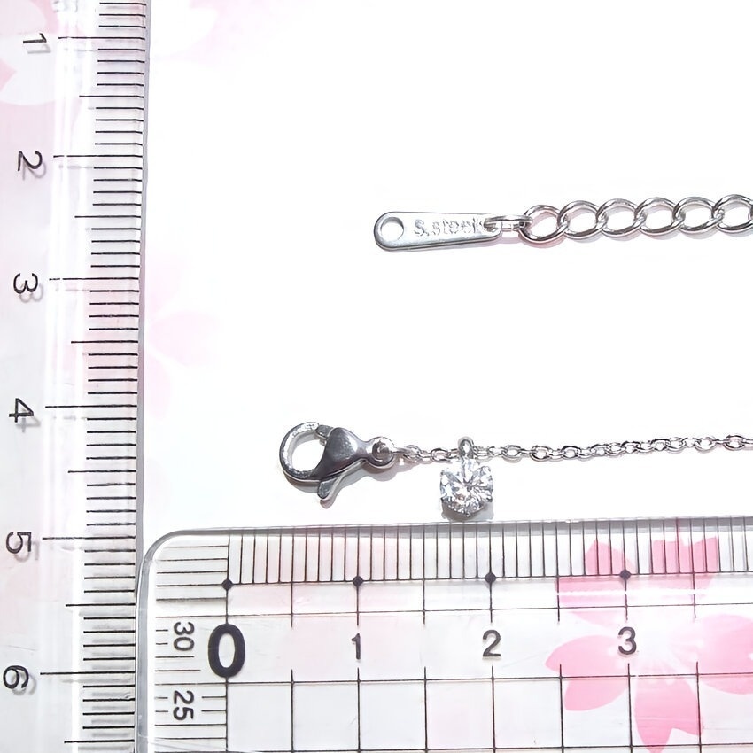 美麗 対アレルギー サージカルステンレス モアサナイト 一粒ネックレス(4mm