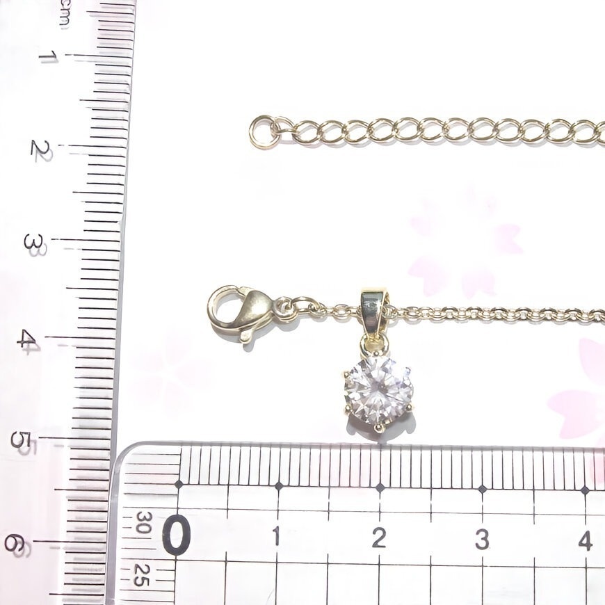輝き抜群 サージカルステンレス 1ct モアサナイト 一粒ネックレス