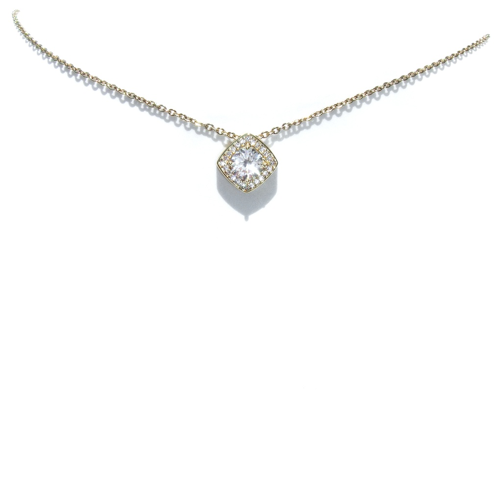 輝き抜群 サージカルステンレス 1ct モアサナイト デザイン ネックレス