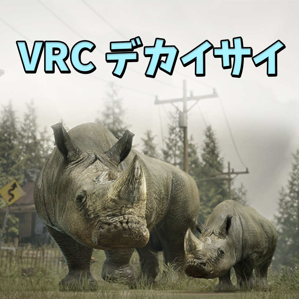 【VRC】でかいサイ Blenderファイル付き 自作モデル