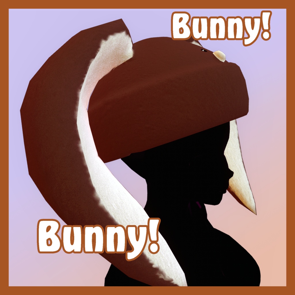 Brown Bunny Hat (Rigged Ears + tail)