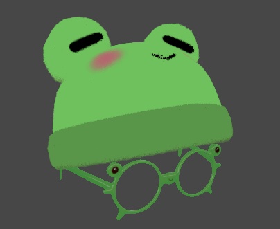 Frog hat and sun glasses! 