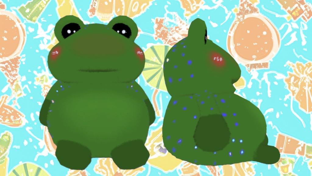 3D Sad froggie plushie prop