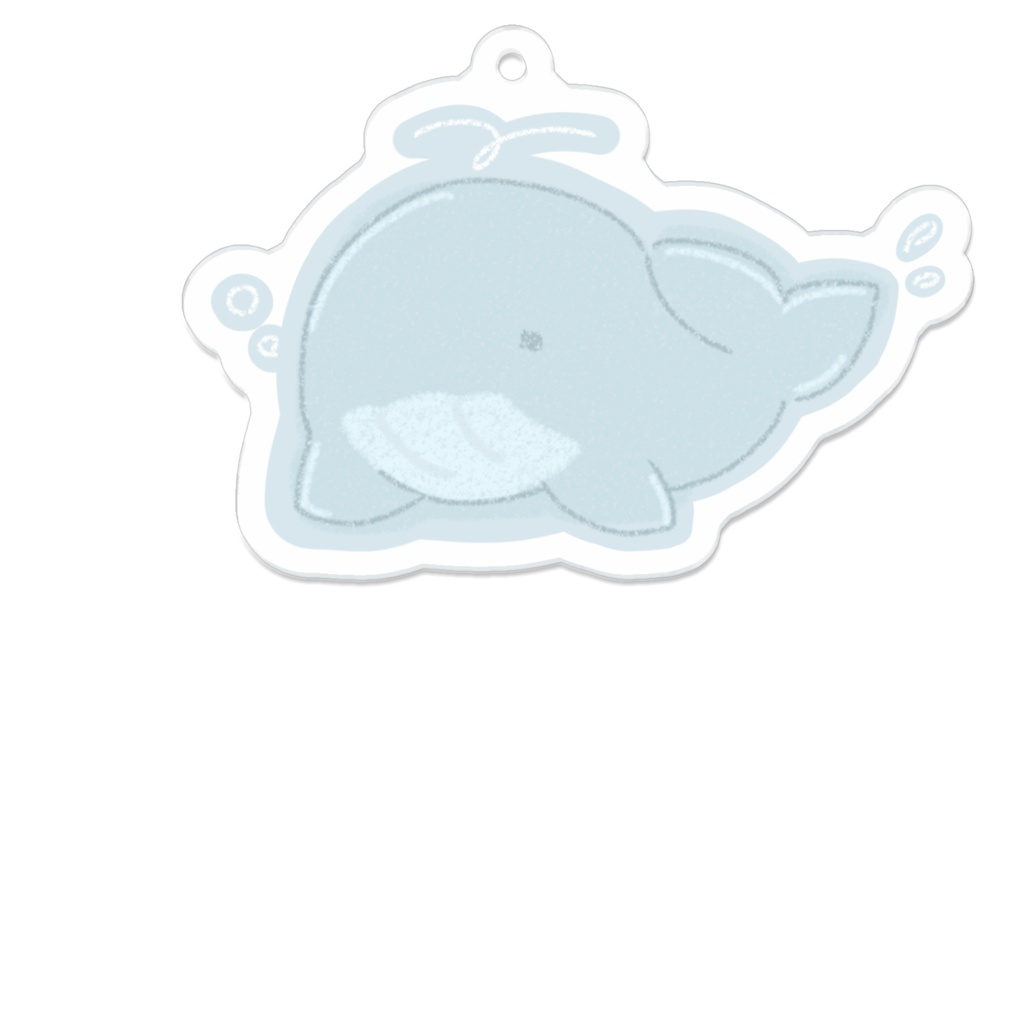 まんまるクジラのアクリルキーホルダー