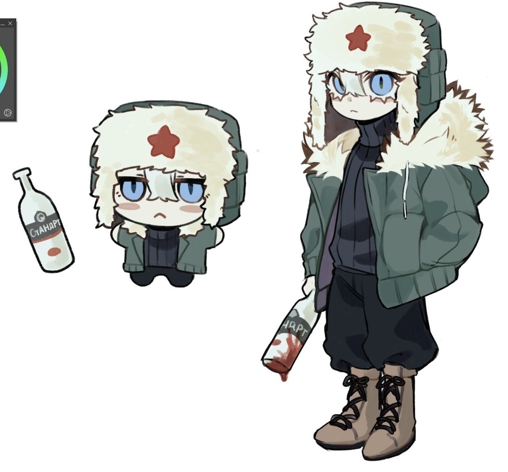 ミニ色紙&シールセット(3種)