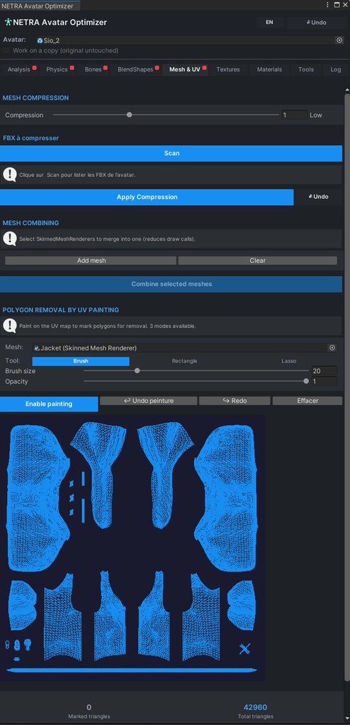 NETRA avatar optimizer