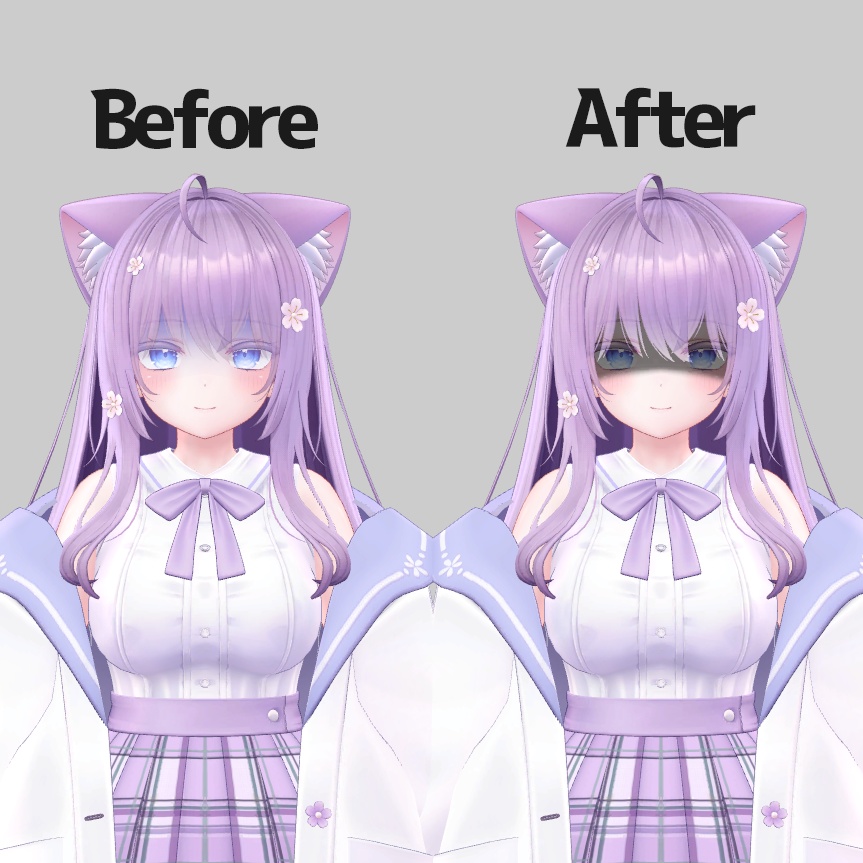 【萌用】萌黒影テクスチャ(おまけ版表情アニメーション付)