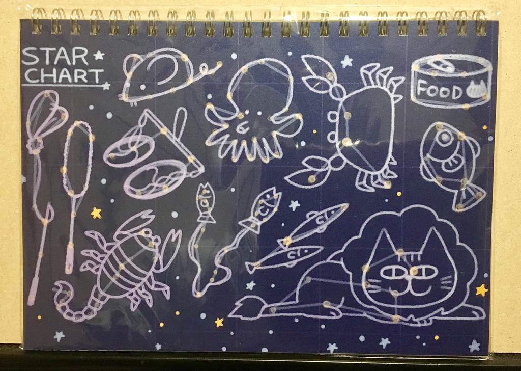 猫の星図リングノート＆シールセット