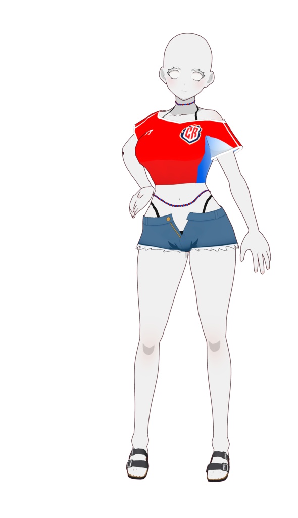 Sexy Soccer Jersey for Female VRoid (Based on Brazilian Miku)