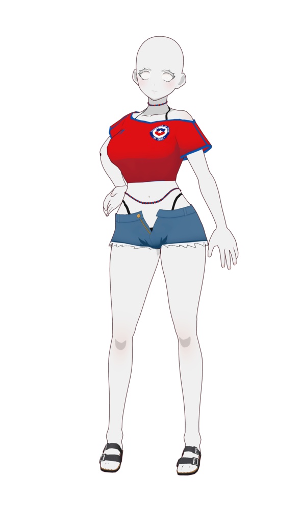 Sexy Soccer Jersey for Female VRoid (Based on Brazilian Miku)