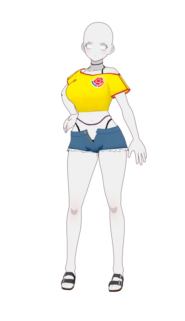 Sexy Soccer Jersey for Female VRoid (Based on Brazilian Miku)