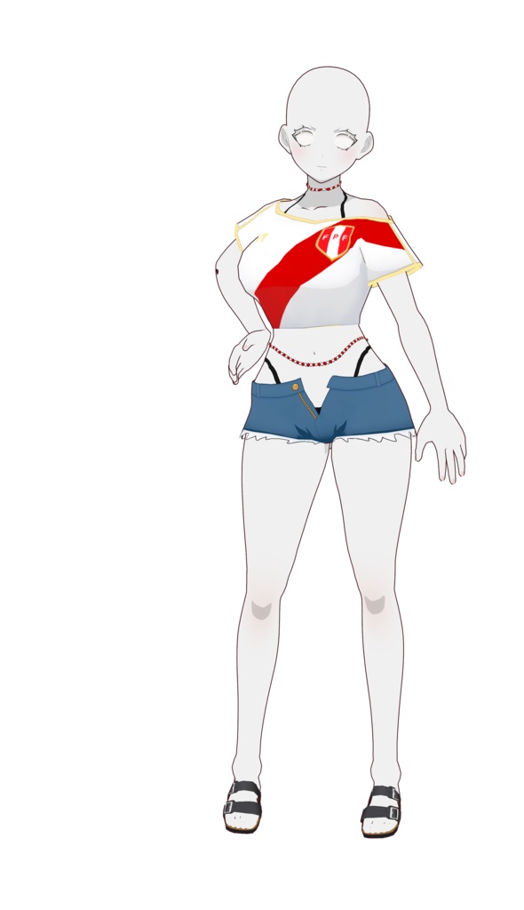 Sexy Soccer Jersey for Female VRoid (Based on Brazilian Miku)