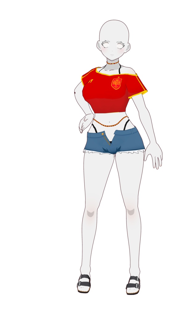 Sexy Soccer Jersey for Female VRoid (Based on Brazilian Miku)