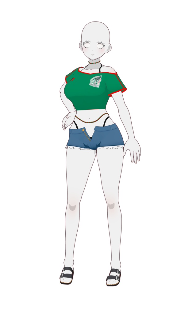 Sexy Soccer Jersey for Female VRoid (Based on Brazilian Miku)
