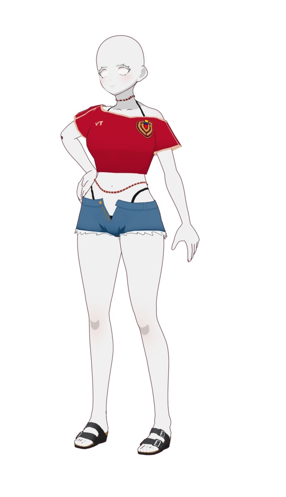 Sexy Soccer Jersey for Female VRoid (Based on Brazilian Miku)