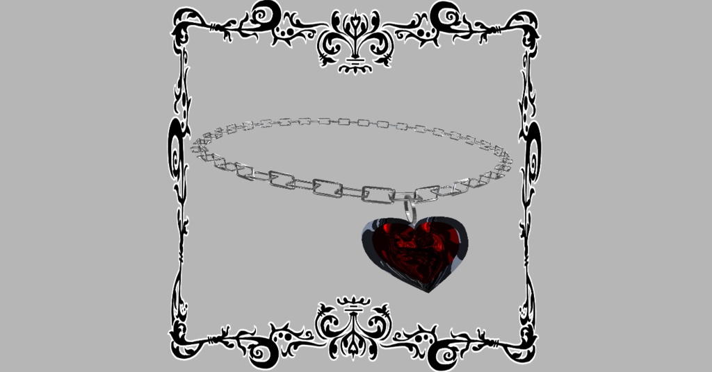 【MA対応】♰RedBloodHeart Necklace♰
