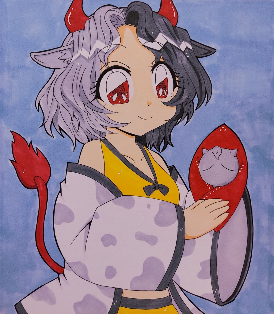 【東方】牛崎潤美(少女マンガ風)【色紙】