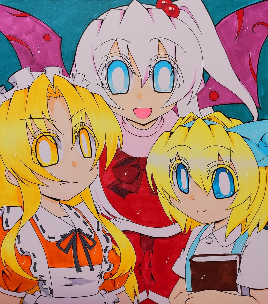 【東方】夢子&神綺&アリス【色紙】