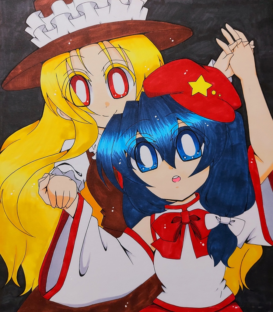 【東方】ジャケ子&レベ子【色紙】