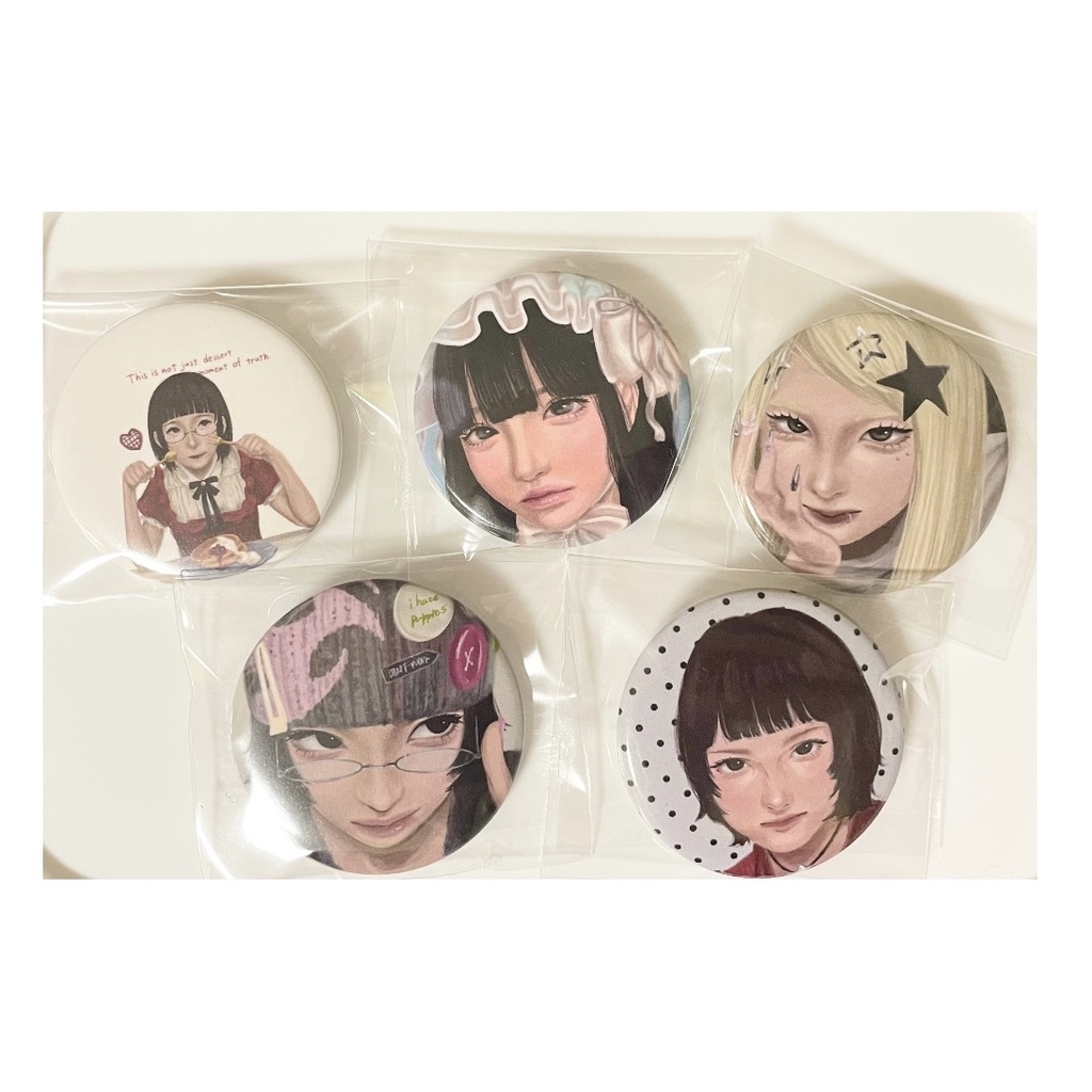 🪞缶バッジ5個セット🪞