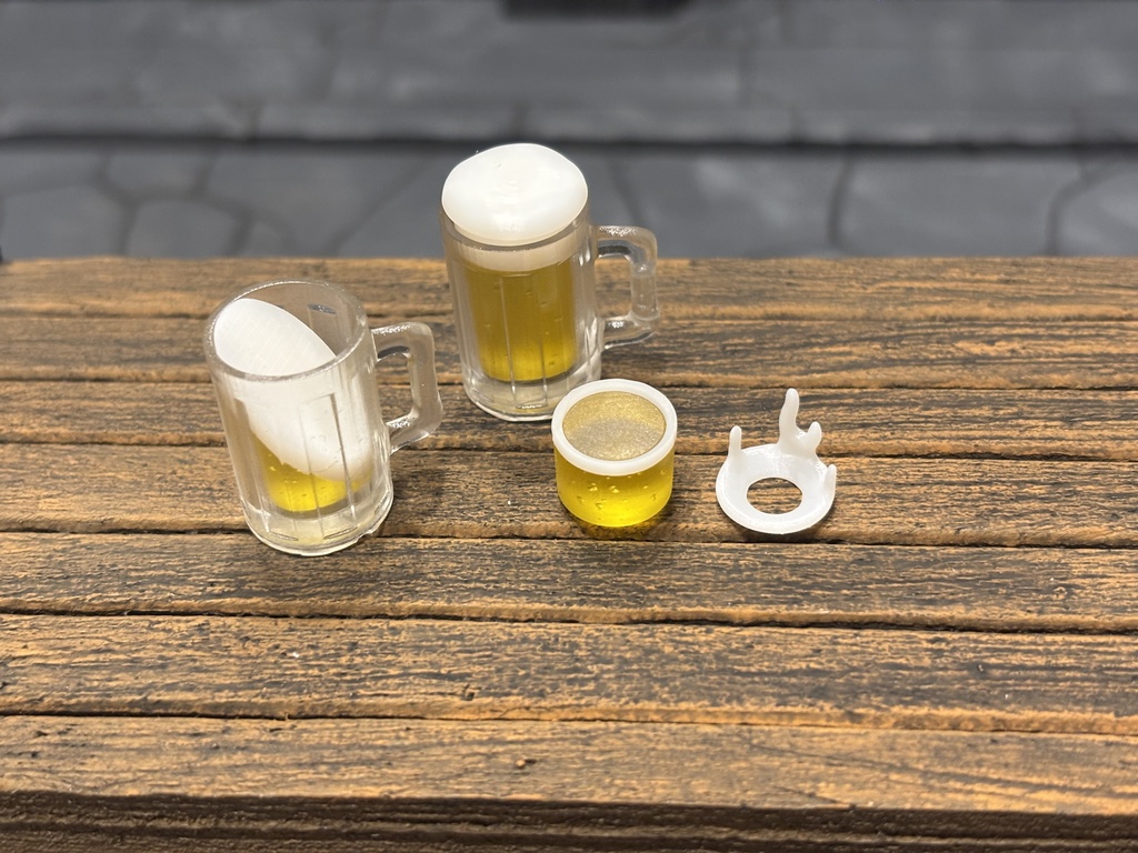 1/12サイズアイテム　ビールジョッキセット