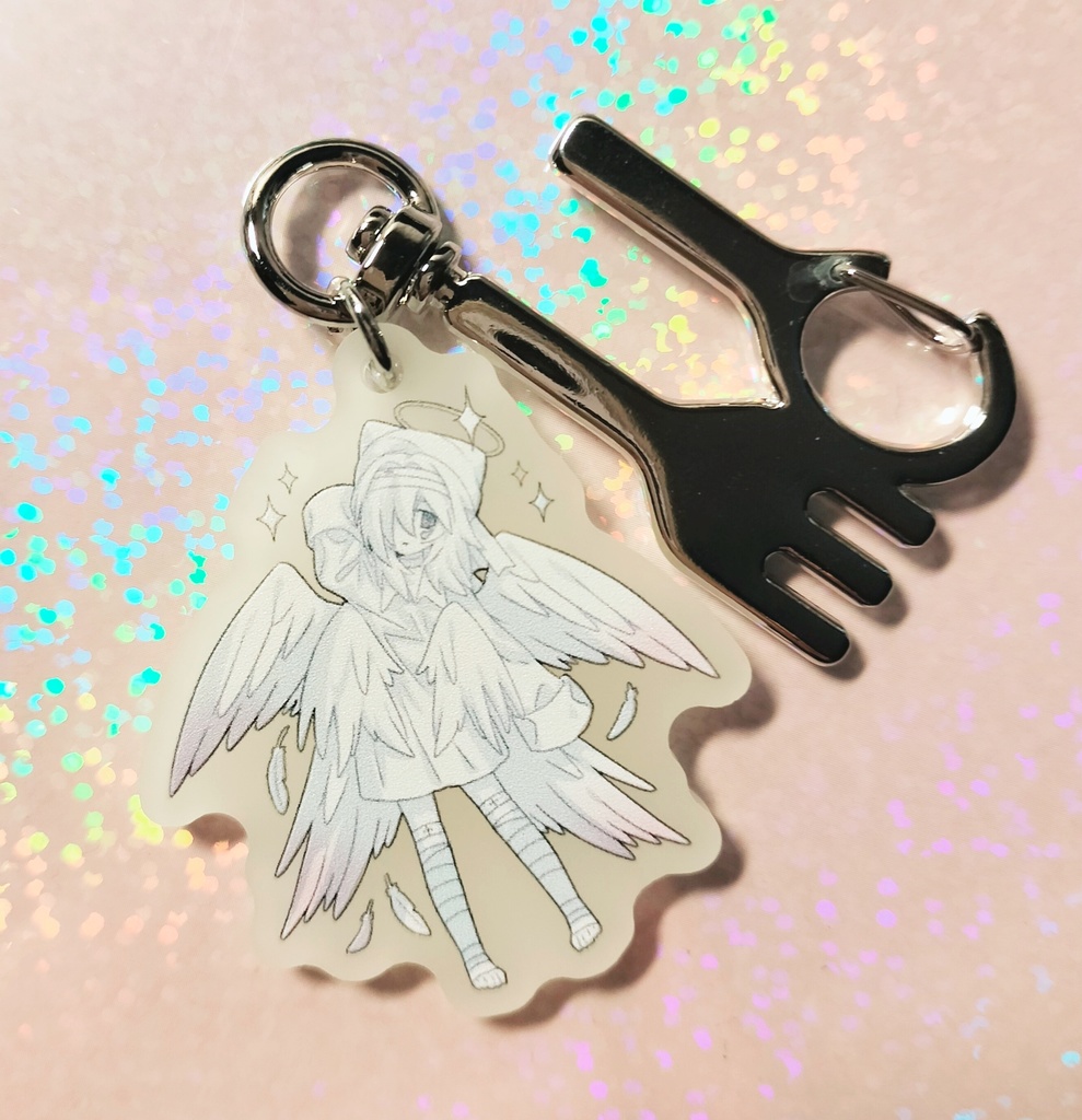 蓄光アクキー天使