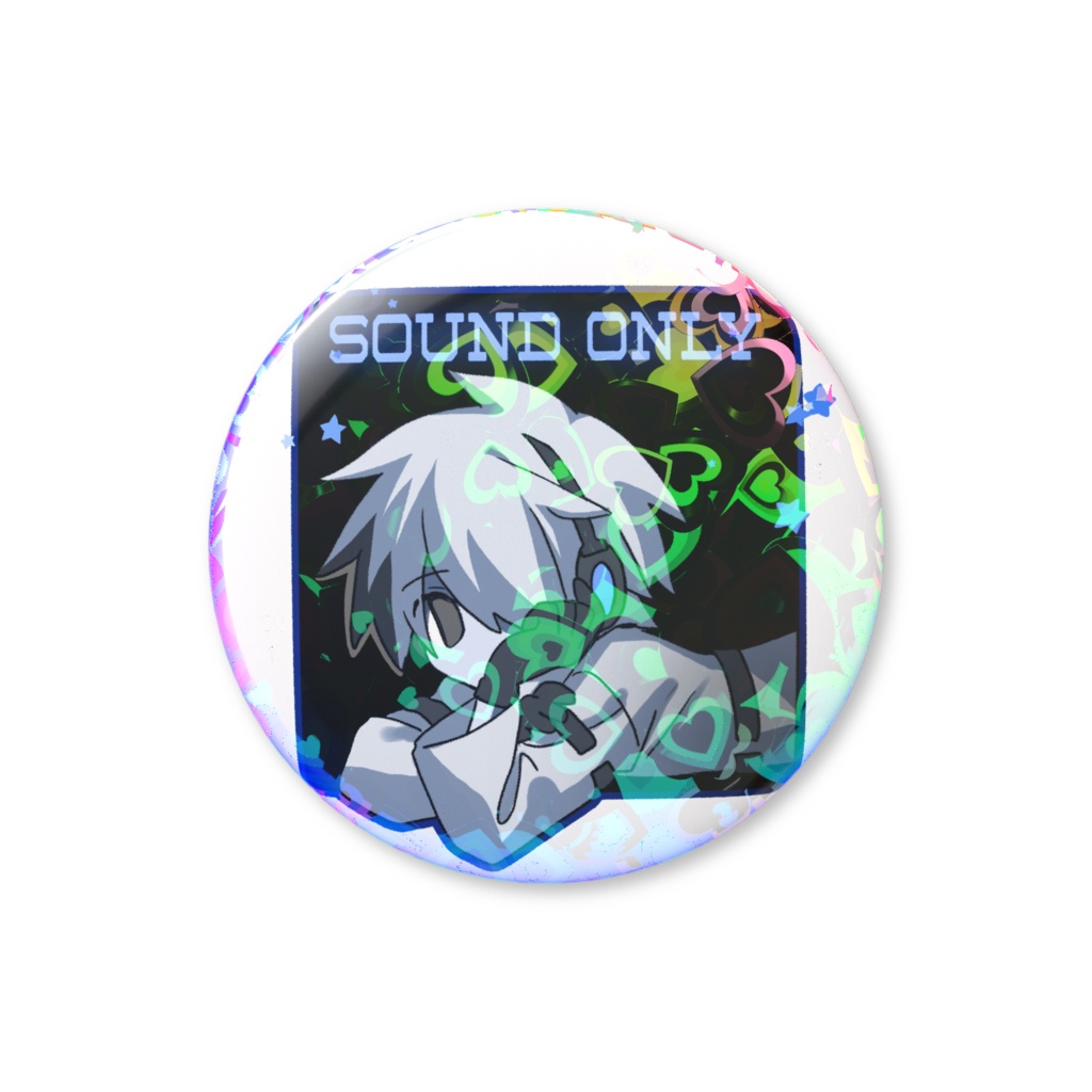 ホログラム(ハート)缶バッジ