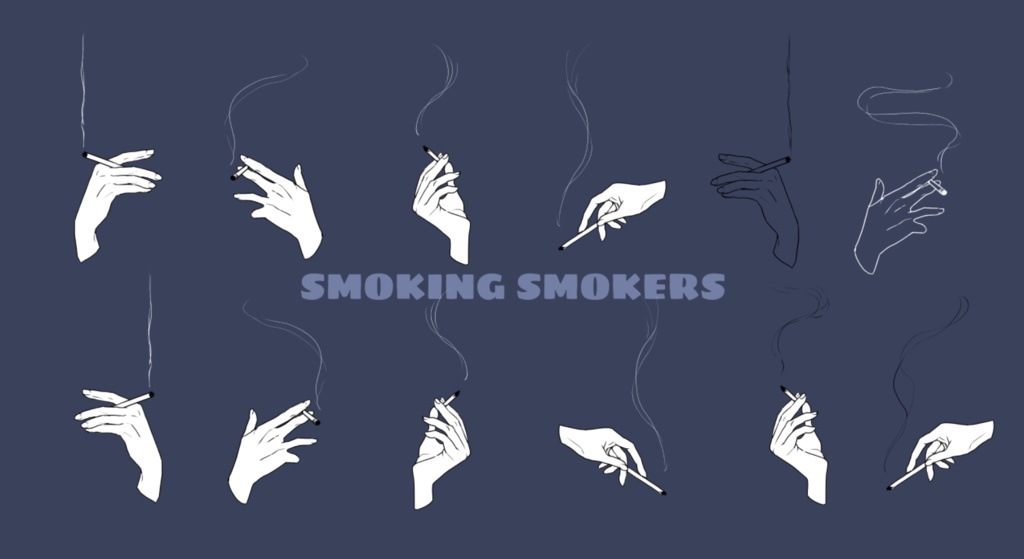 透過アニメ素材 Smoking Smokers Rirudeco Booth