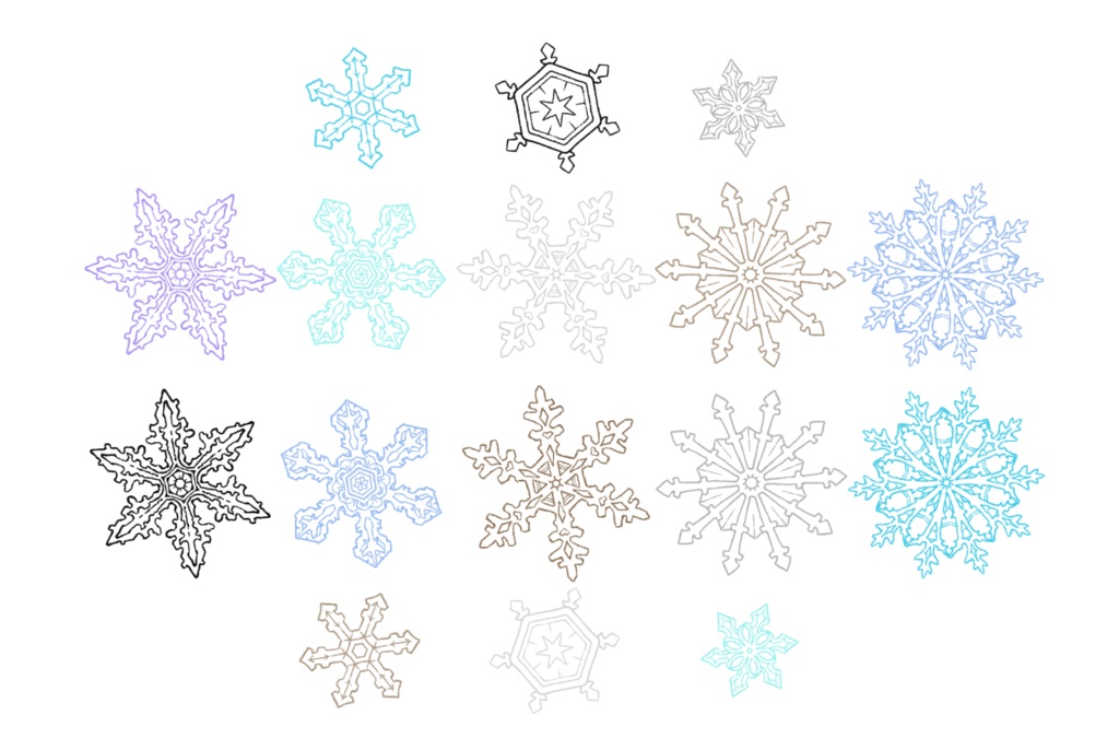 【APNG】雪の花くるくる【無料版あり】