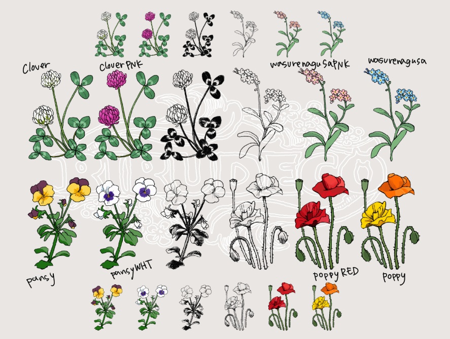 【APNG素材】春風に揺れる花【無料版あり】