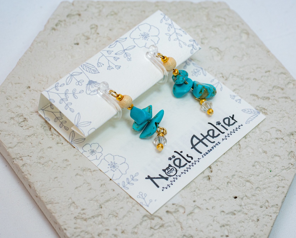 Petit Étoile – mer azure Earrings (メール・アズール イヤリング / “海の青”)