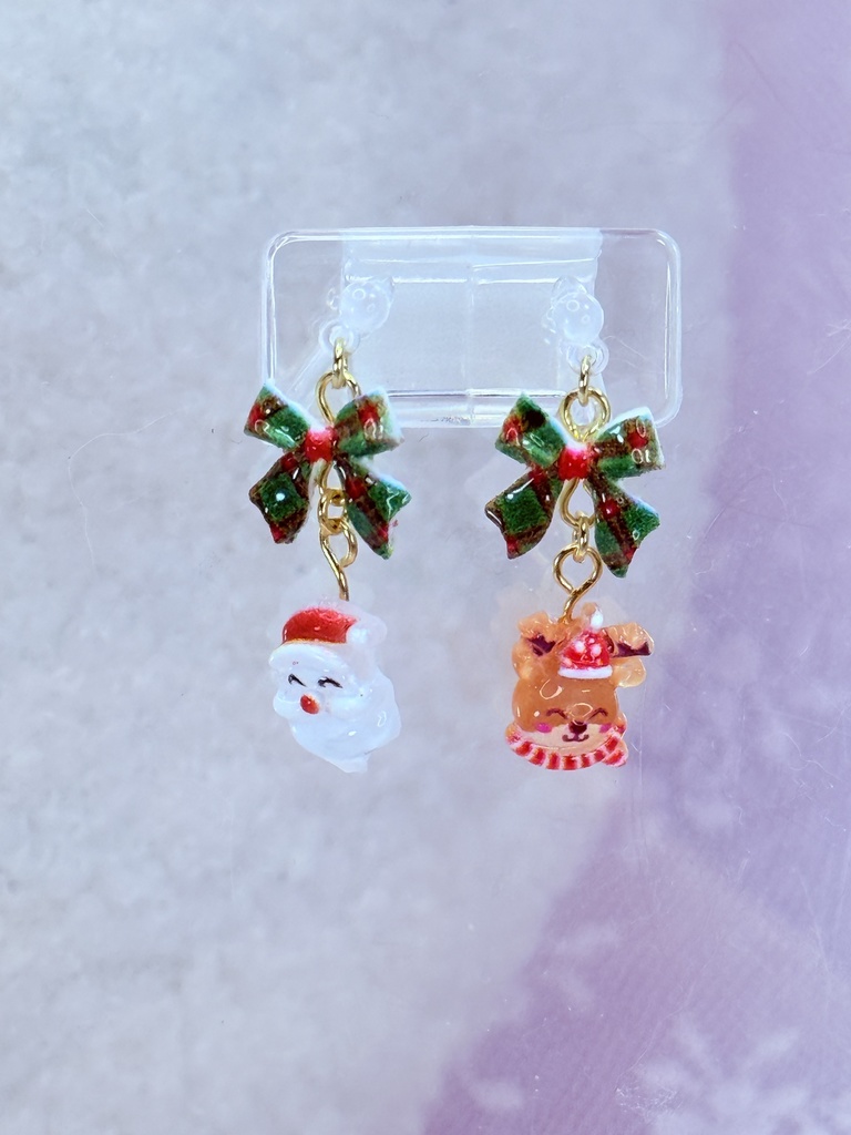 🎄 Saison d’Étoile – Noël Charms Earrings (ノエル・チャームズ イヤリング / “クリスマスのきらめき”)