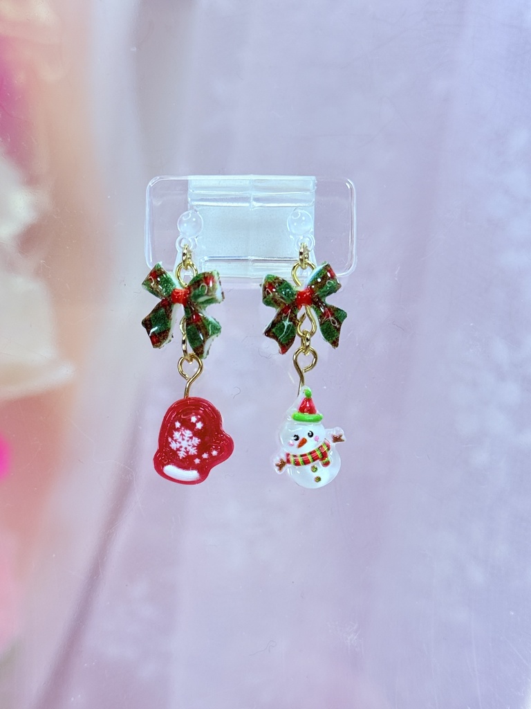 🎄 Saison d’Étoile – Noël Charms Earrings (ノエル・チャームズ イヤリング / “クリスマスのきらめき”)
