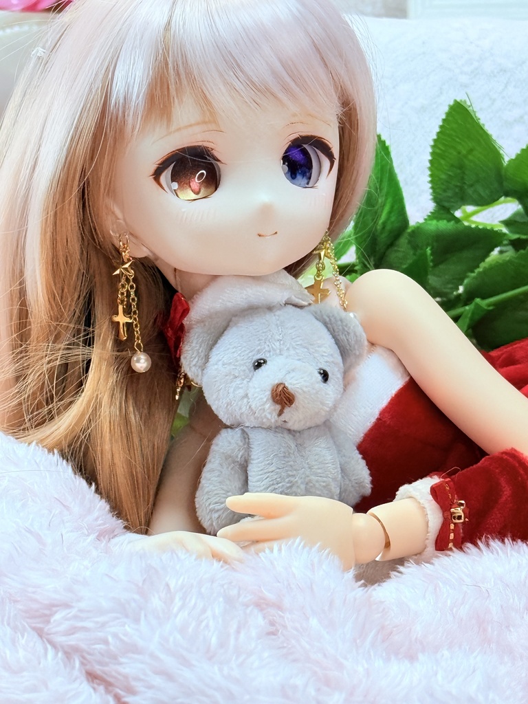🎄 Saison d’Étoile – Lumière d’Hiver Earrings (リュミエール・ディヴェール / “冬のあかり”)