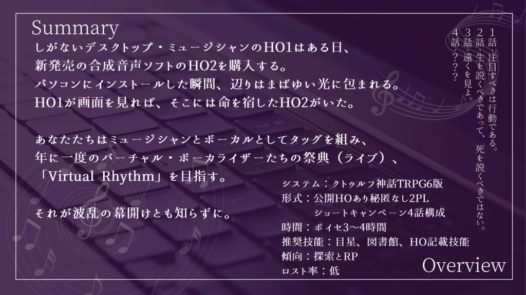 【CoC】V.Vocalizerは幸福論を歌う