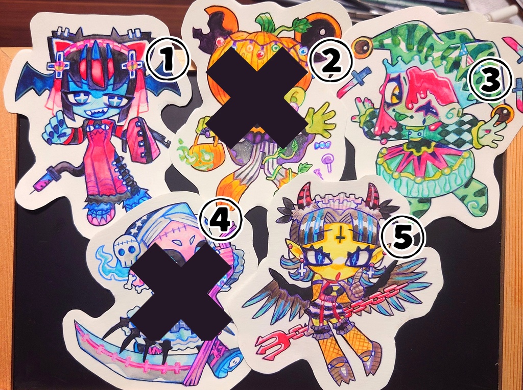 ダイカット原画各種【おかしなおばけ】