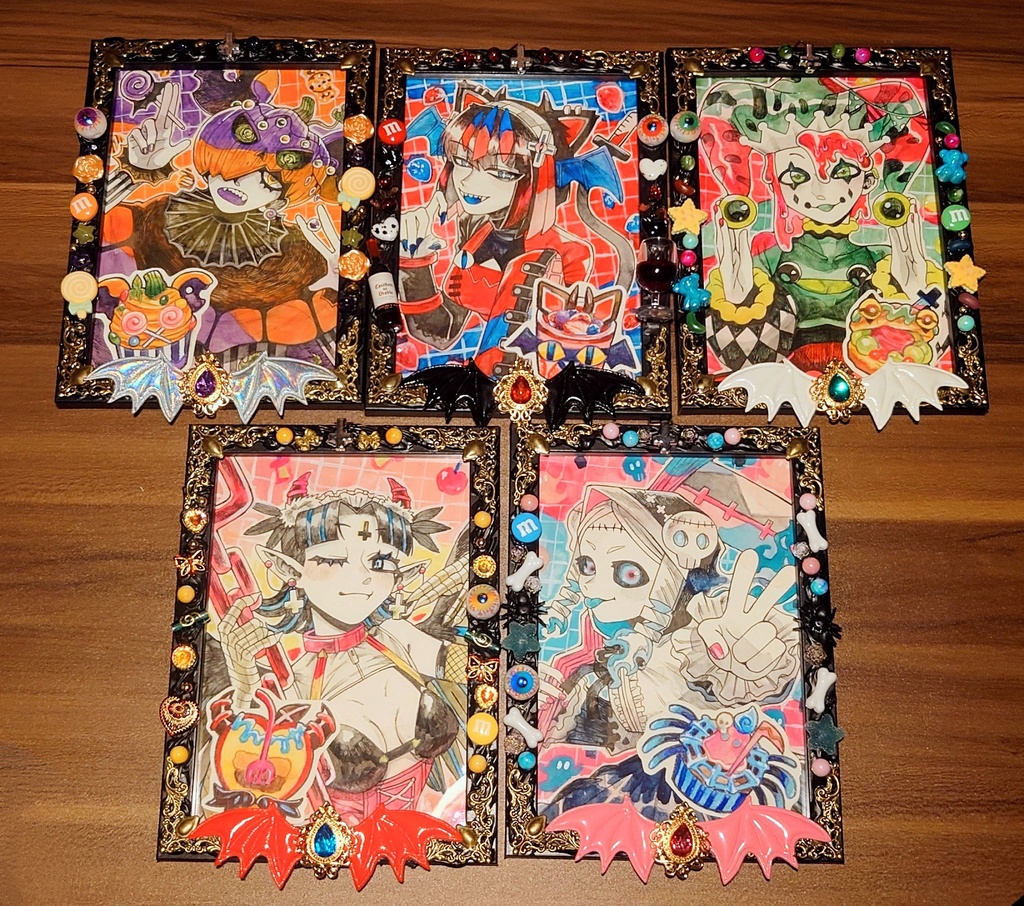 原画「ピエロフロッグ」【おかしなおばけ】