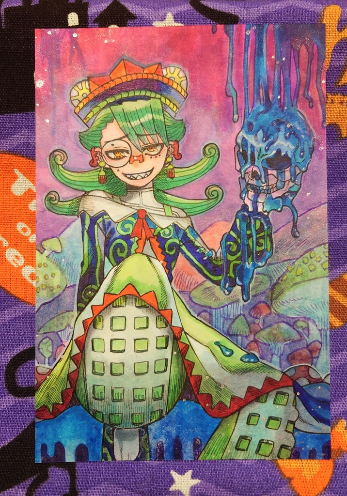 原画「毒の魔女」【おばけのカーニバル展】